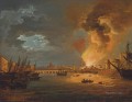 ウィリアム・サドラー軍艦による1814年の税関焼き討ちを描いたロンドン奇想曲